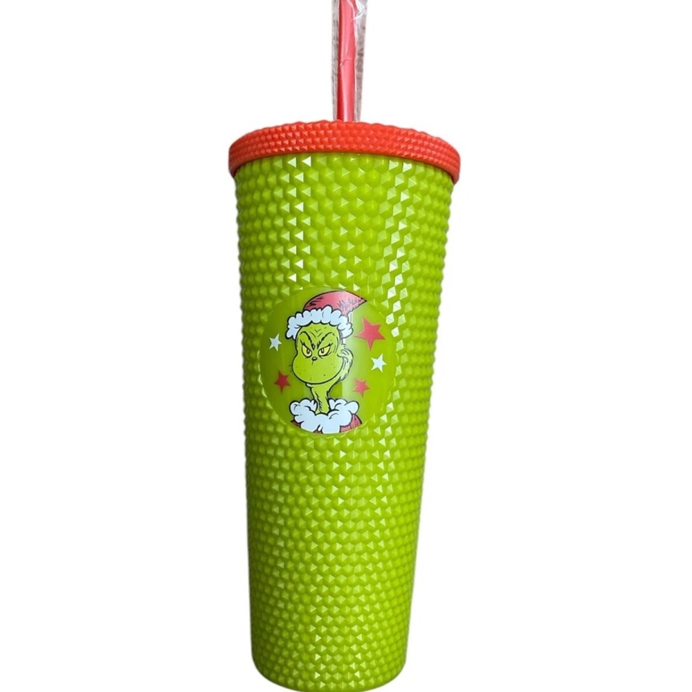 Hobby Lobby Green and Red Textured Tumbler